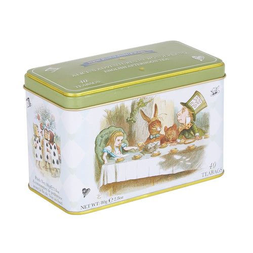 Alice In Wonderland Tea Tin with 40 English Afternoon Teabags Black Tea New English Teas 