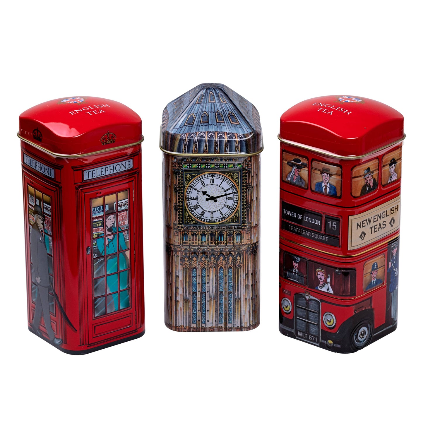 Heritage Tea Selection Triple Tea Tins of 14 Gift Pack Big Ben Black Tea New English Teas 