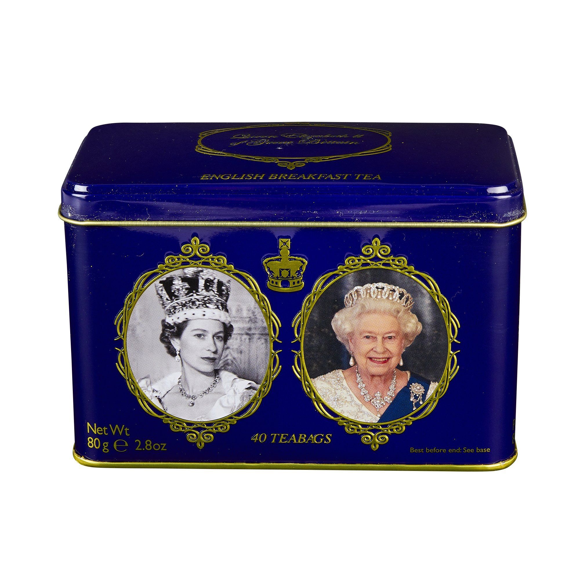 Queen Elizabeth II English Breakfast Tea Tin 40 Teabags Black Tea New English Teas 