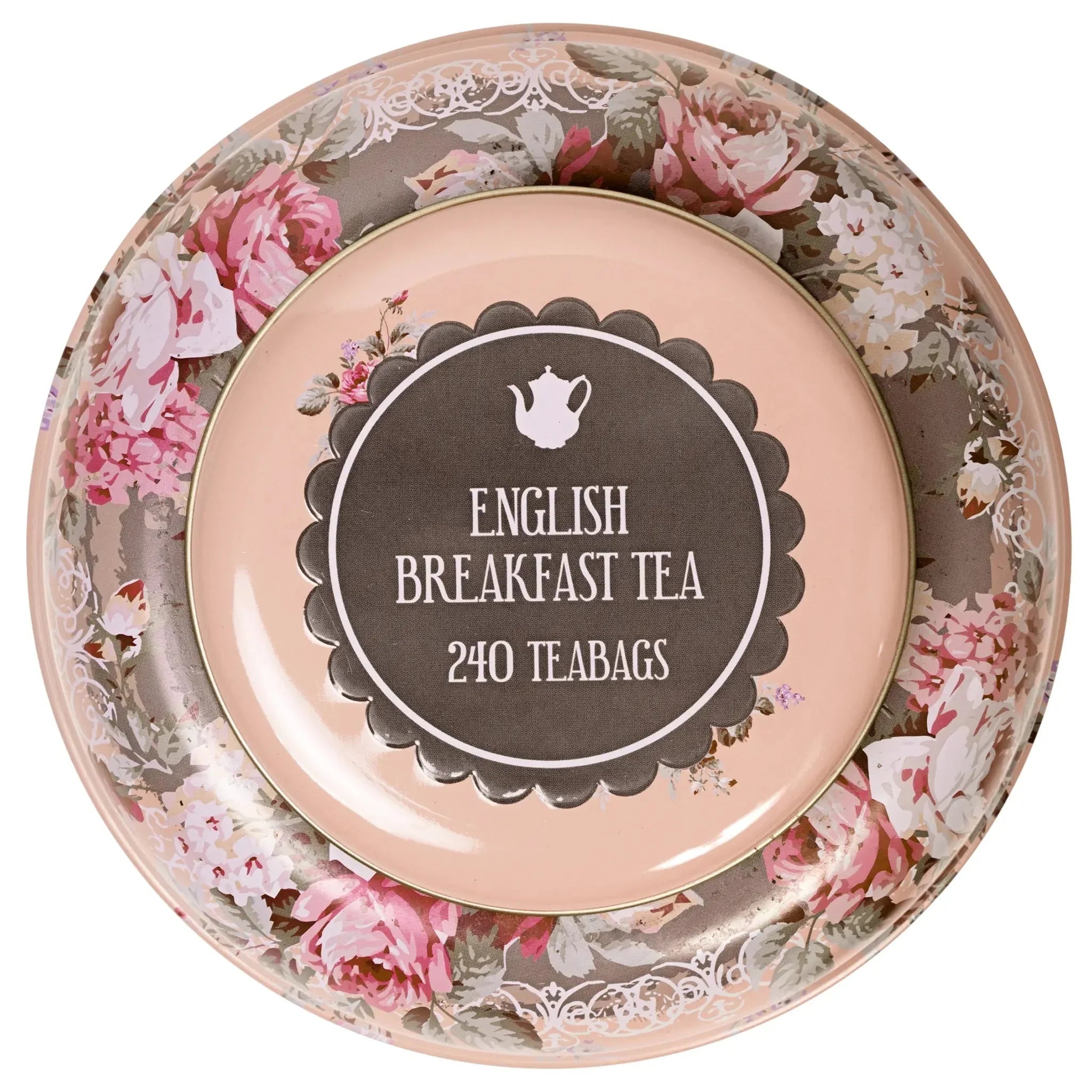 XL Vintage Tea Caddy in Floral Blush Tea Tins New English Teas 