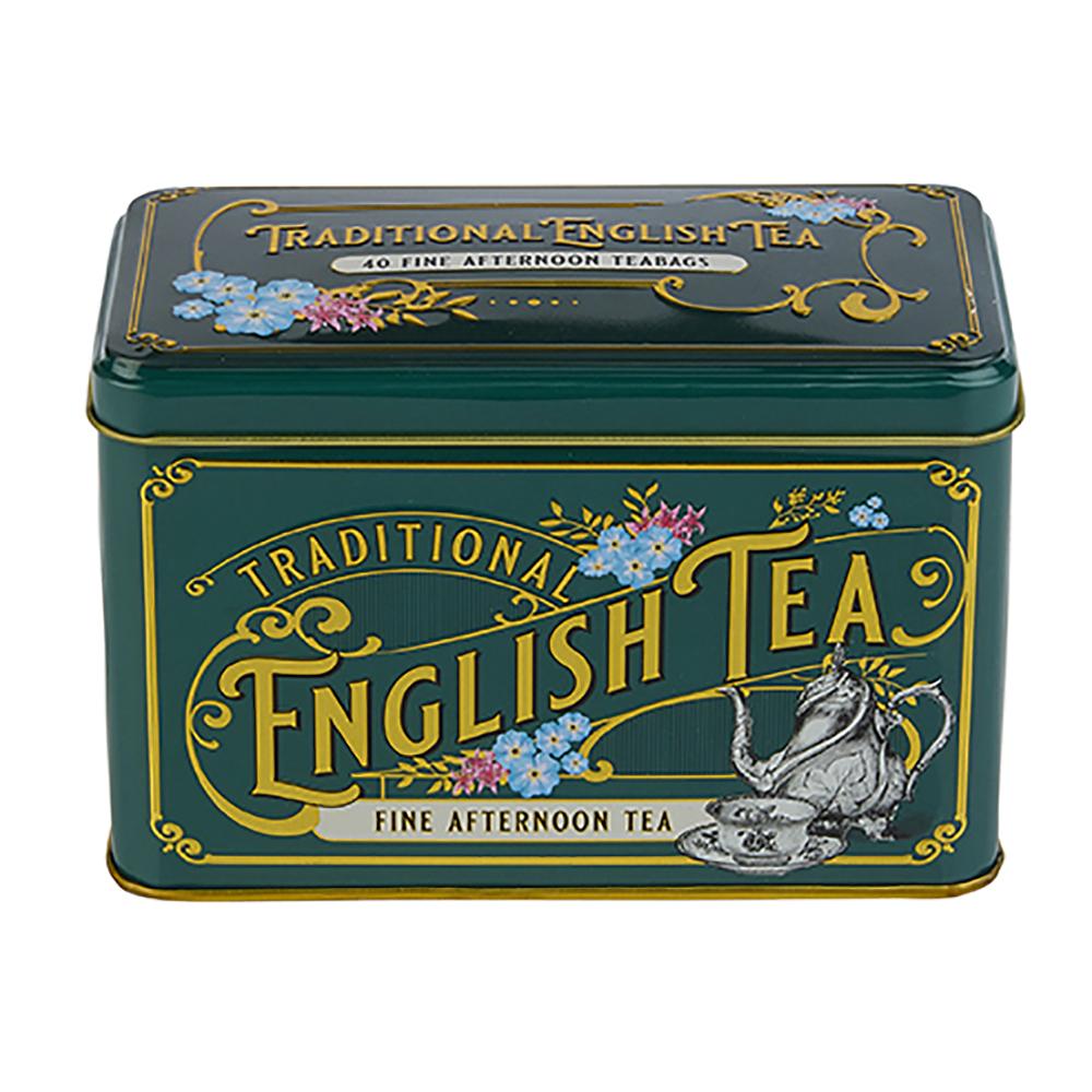 Vintage Victorian English Afternoon Tea Tin 40 Teabags Black Tea New English Teas 